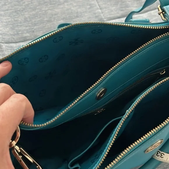 Tory Burch Blue Satchel - Picture 5 of 10